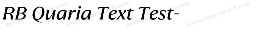 RB Quaria Text Test字体转换